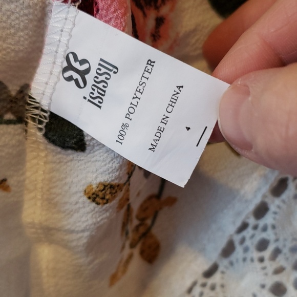 NWT Cream w/ Lace Kimono USA size 6 Floral - Picture 5 of 5